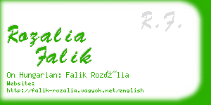 rozalia falik business card